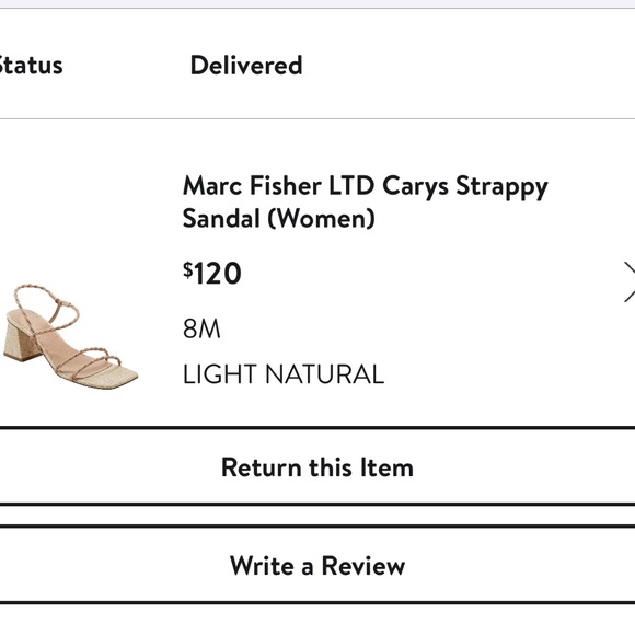 WORN ONCE! Marc fisher Carys sandal size 8 with box - Picture 2 of 9